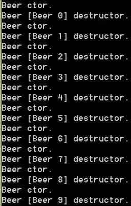 Resultado del código en la terminal